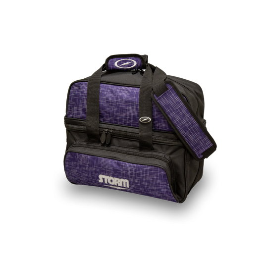 2-BALL DELUXE TOTE (ABSTRACT PURPLE-BLACK)